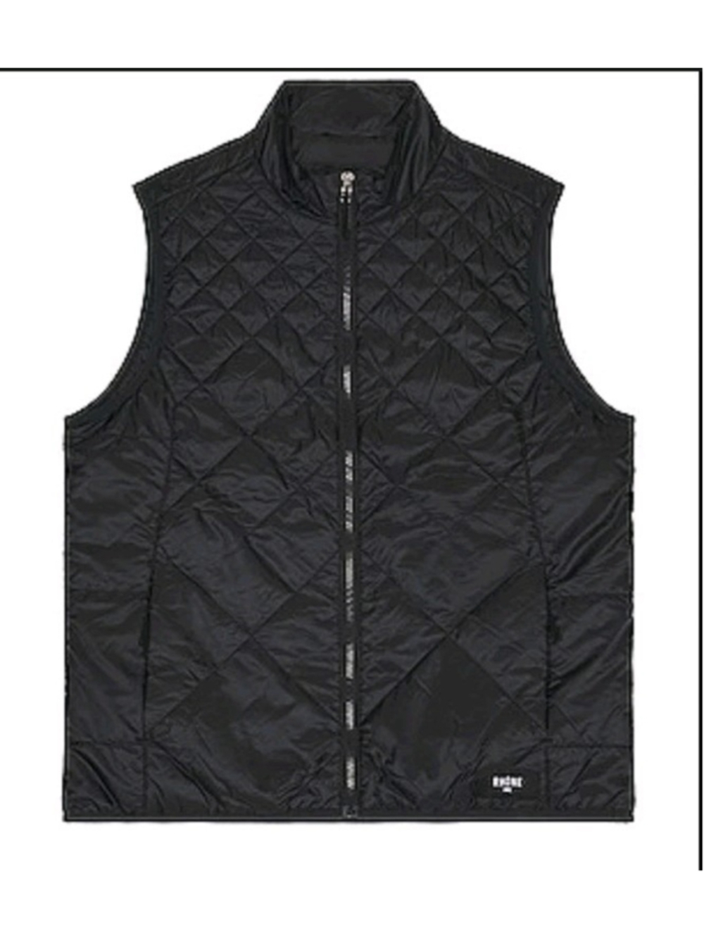RHONE Tundra Quilted Vest Men Sz M Black Full Zip Lightweight Puffer Sustainable